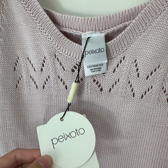 NWT Revolve Peixoto Nora Knit Midi Crochet Dress Lavender Blush Sizes Large XS - Picture 7 of 8